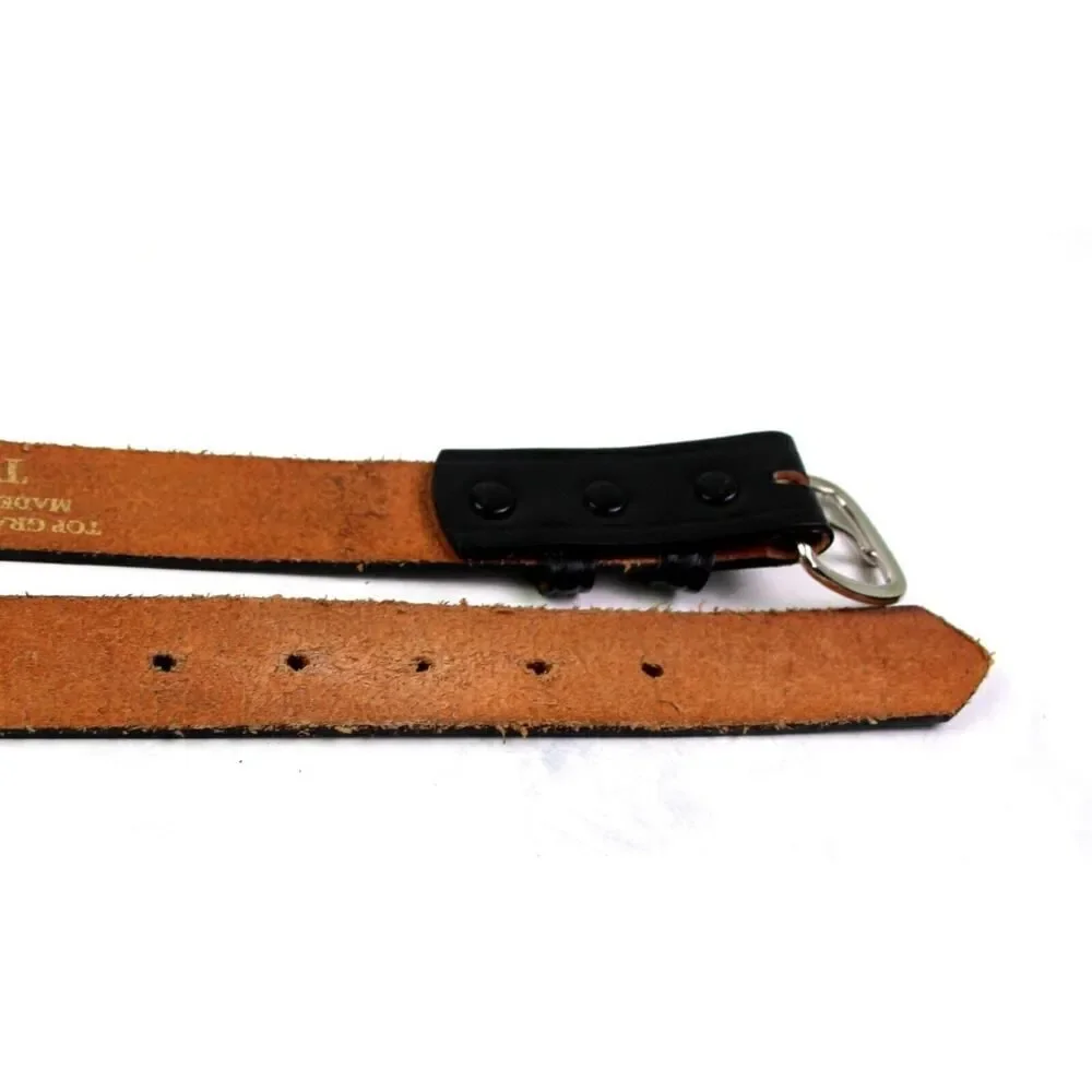Postal USA #PE 2-2141 BLACK SADDLE LEATHER 1.25